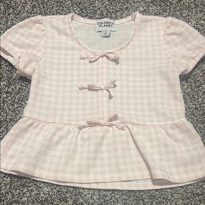 Pink Checkered Kids Top